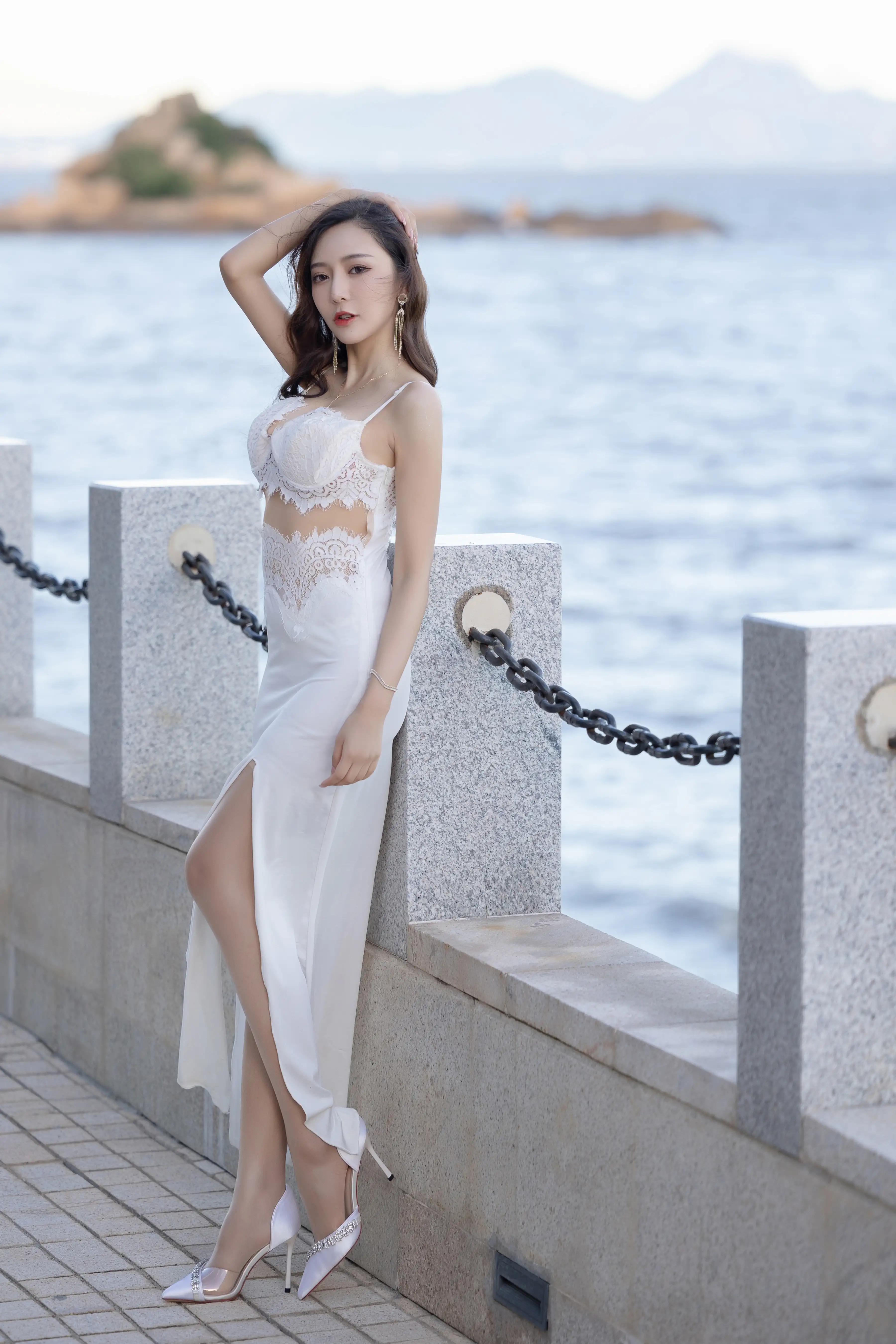 王馨瑶_NO.017_内购无水印_NO.4004_白色裙子灰色旗袍_ - M940.COM 内部私购-第3张